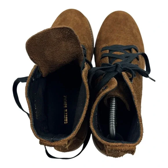 Broken Homme Mens 8.5 D Brown Suede Boots Made in USA Slip Oil Resistant New